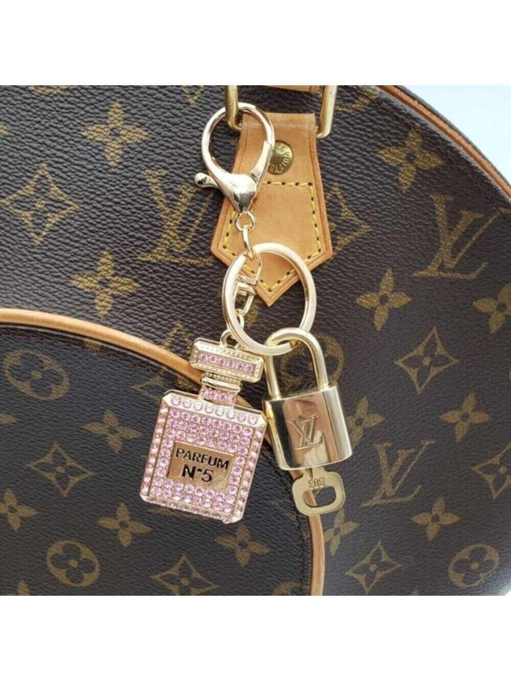 Authentic Louis Vuitton Lock & Key with unbranded Bagcharm, Keycharm, Keychain - Picture 4 of 9